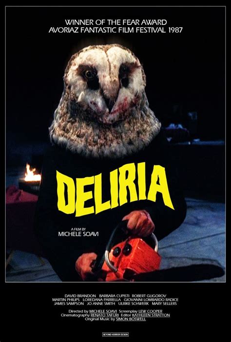 deliria italiano|Stage Fright (1987 film) .